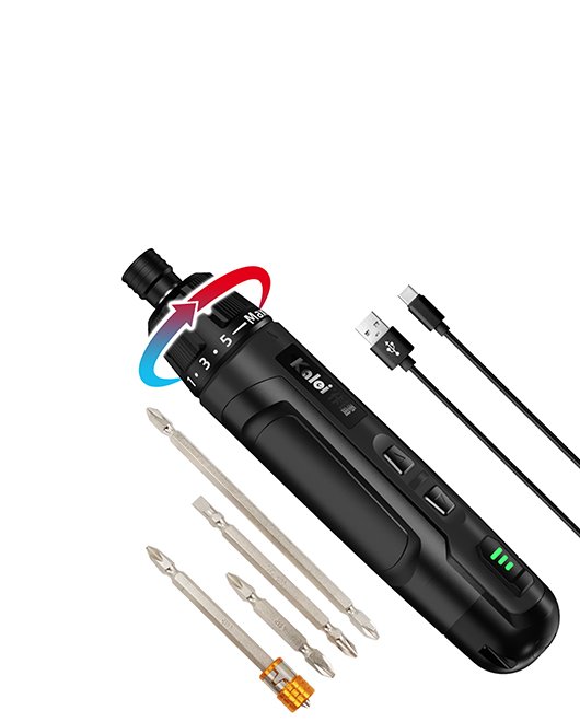 Kalei cordless electric screwdriver with accessories